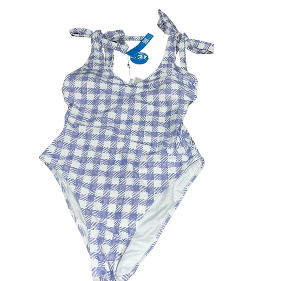 Cupshe Other - Cupshe Purple Gingham One Piece Swimsuit Small